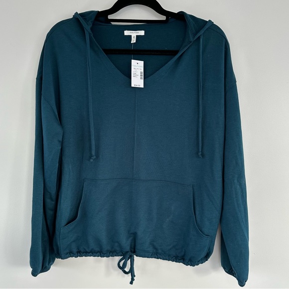 Maurices Tops - NWT Maurices Teal Blue Slouchy Hooded Sweater with Pocket Size Small